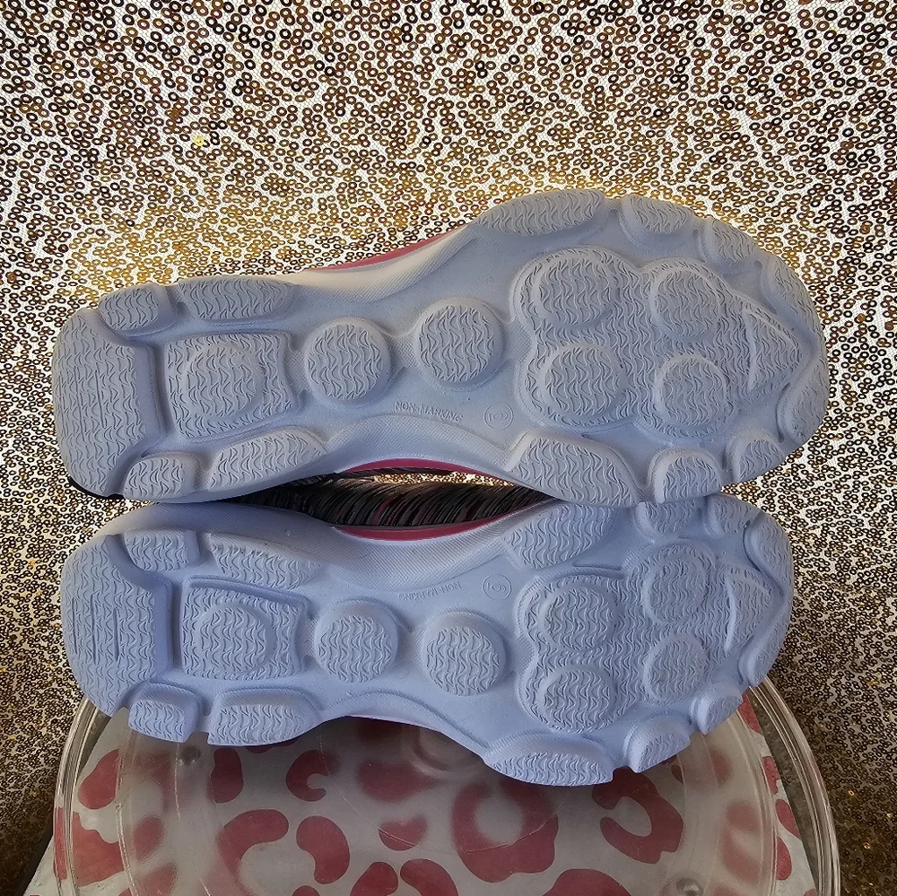 B AVIA Women Slip on Sneaker Shoes Multi Color Pink Black Blue Speckle Size 6 - Picture 9 of 10